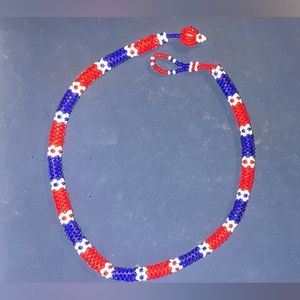 Red, White, and Blue Necklace - hand made